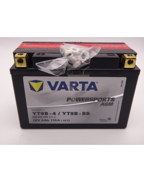 Varta YT9B-BS baterie moto, YT9B-4 scuter, atv 12V 8Ah AGM 115A cod 509902008